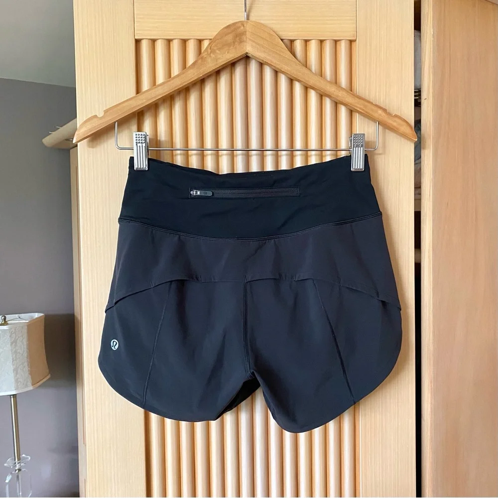Lululemon Speed Up Mid-Rise Short 4" Black - Picture 3 of 7